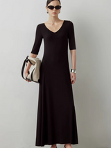 Reversible Mid-Sleeve Knit Dress