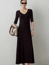 Reversible Mid-Sleeve Knit Dress