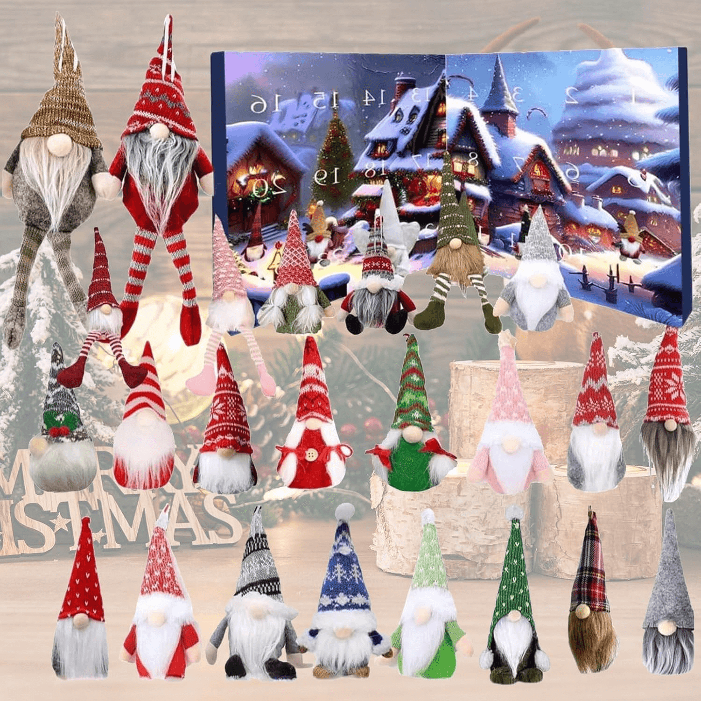 🎄2024 Christmas Countdown Advent Calendar Gnome Blind Box Family Gift