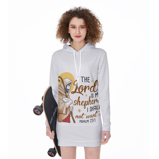 All-Over Print Long Hoodie for Women - Faith in style custom