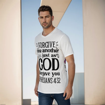 All-Over Print Men's O-Neck T-Shirt - Faith-Inspired Custom Apparel