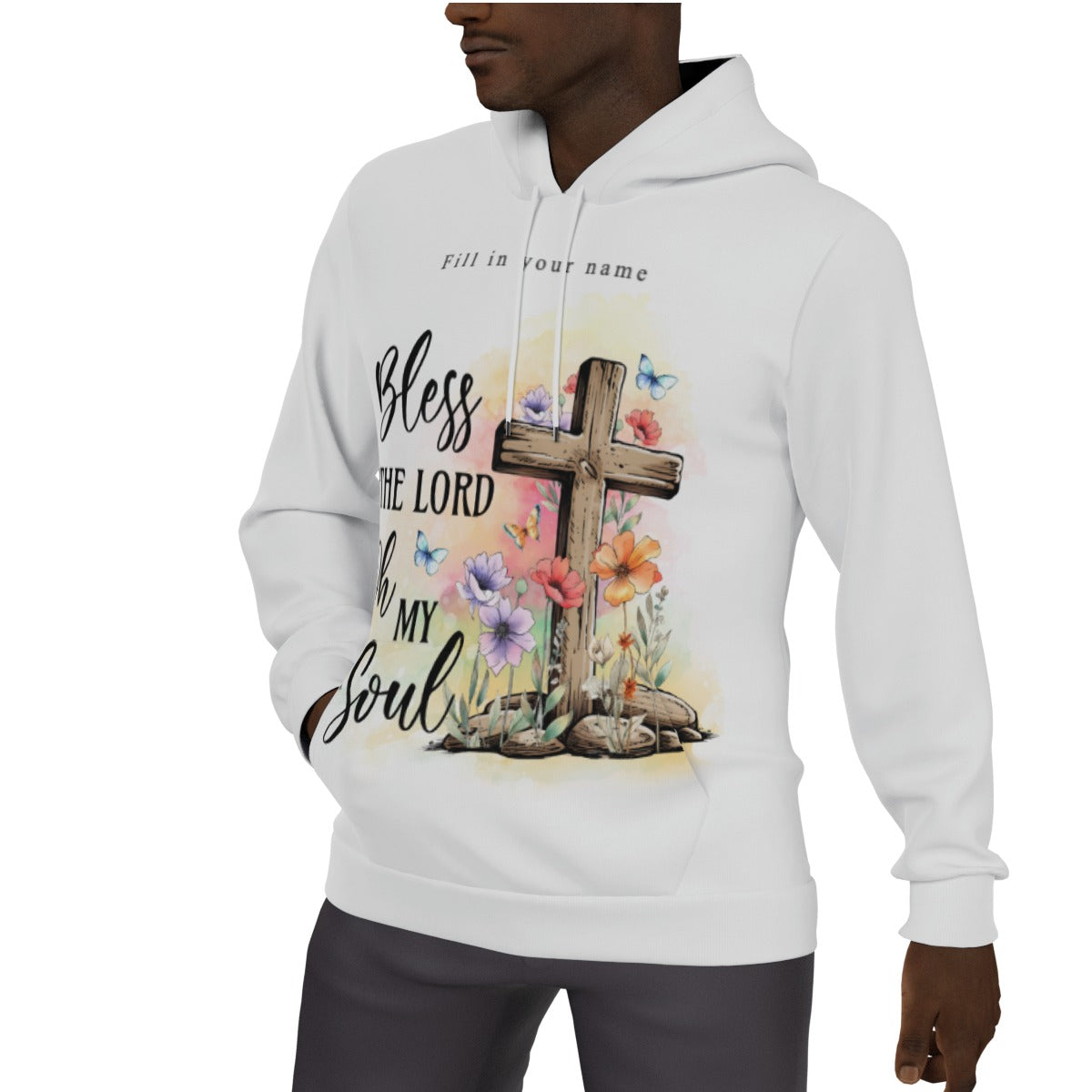 All-Over Print Men's Thicken Pullover Hoodie - Faith Inspired Custom Apparel