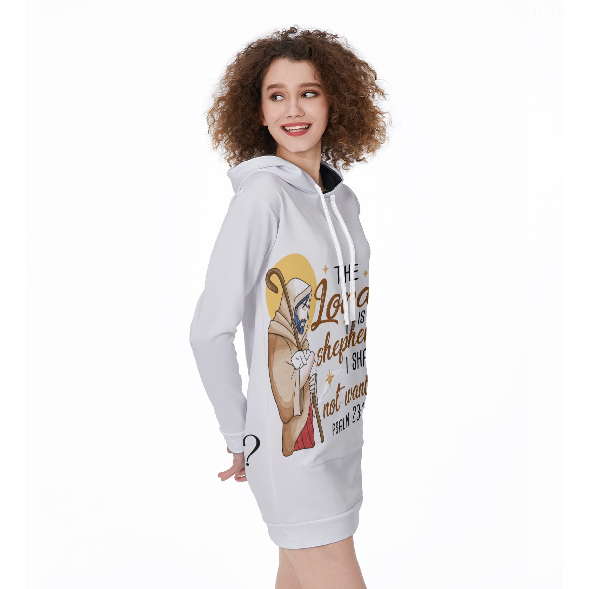 All-Over Print Long Hoodie for Women - Faith in style custom