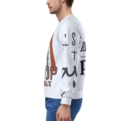 All-Over Print Men's Heavy Fleece Sweatshirt- Faith-Inspired Custom Apparel