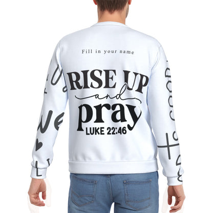 All-Over Print Men's Heavy Fleece Sweatshirt- Faith-Inspired Custom Apparel