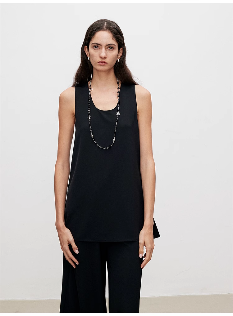 Minimalist Black Vest & Pants Set