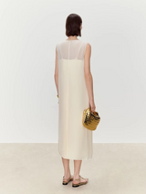 Chiffon Cowl Neck Slip Dress Set – 2-Piece