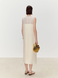 Chiffon Cowl Neck Slip Dress Set – 2-Piece