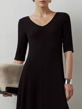 Reversible Mid-Sleeve Knit Dress