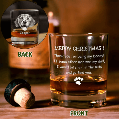 Personalized Pet Photo Engraved Whiskey Glass