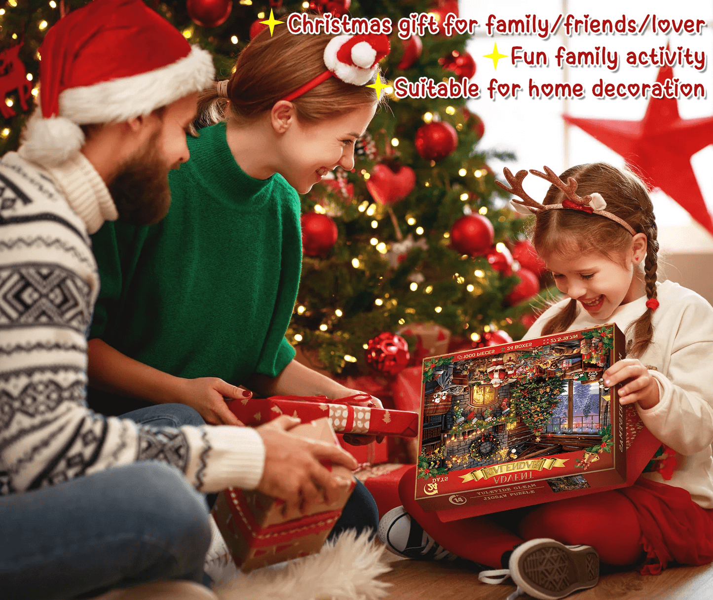 Christmas Jigsaw Puzzle Advent Calendar 2024 - 1008 Pieces Countdown to Christmas Fun | Family Game Parent-Child Jigsaw