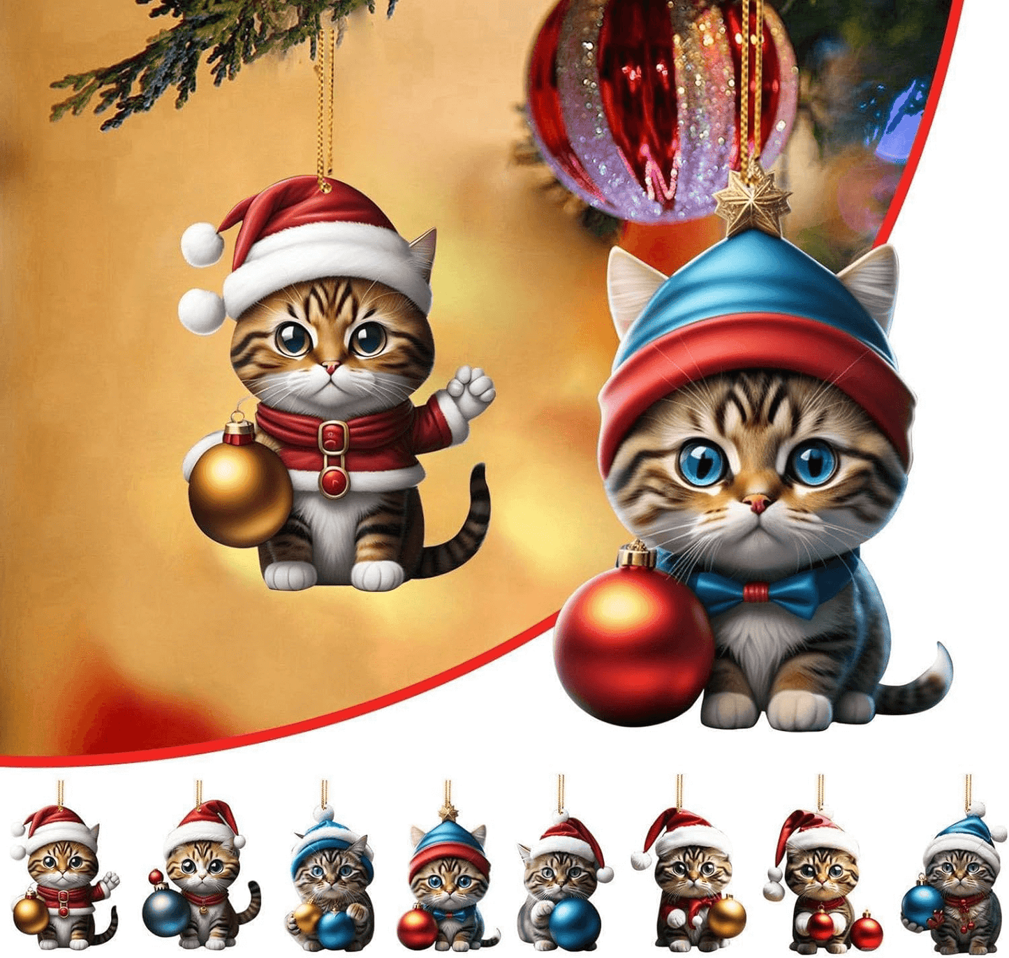 Cute Cat Advent Calendar 2024 Christmas Countdown - 24 Days of Christmas Suprise Mystery Gift Box Xmas Suprise Gift