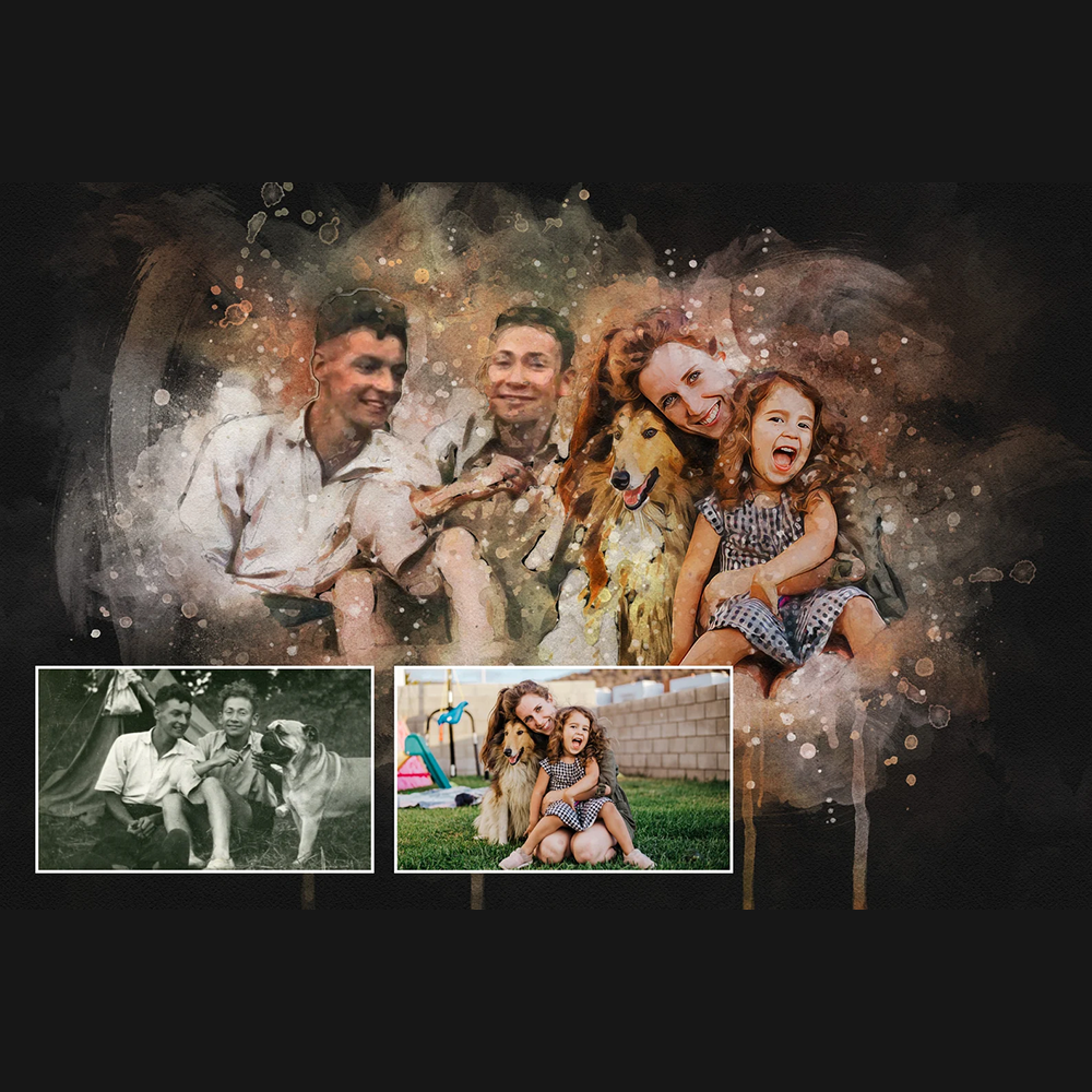 Custom Merge Photo Memorial Gift - Add Loved Ones to Pictures for Dad and Mom