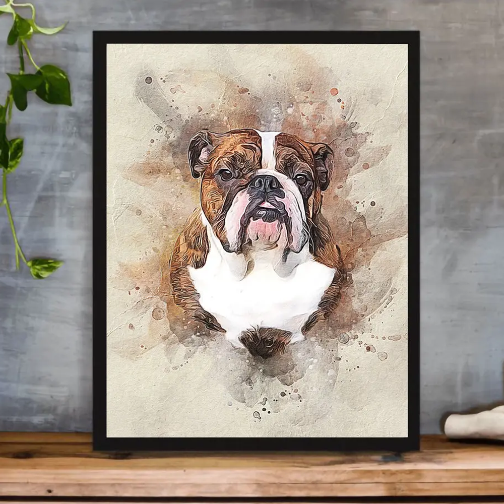 Personalized Pet Portrait – Custom Watercolor Painting from Photo | Dog Portrait for Pet Loss