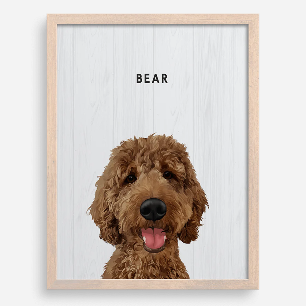 Custom One Pet Portrait | Modern Design Featuring Your Beloved Pet