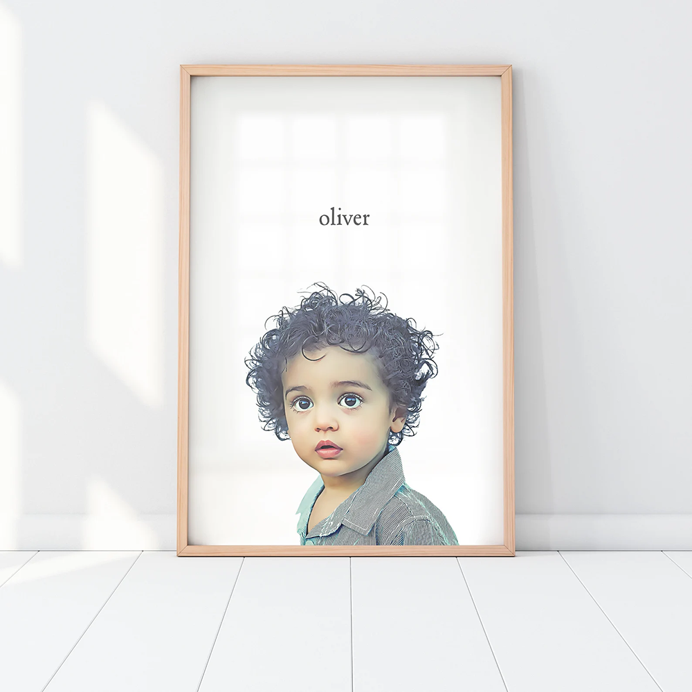 Custom Children Portrait from Photo | Personalized Child & Family Portrait