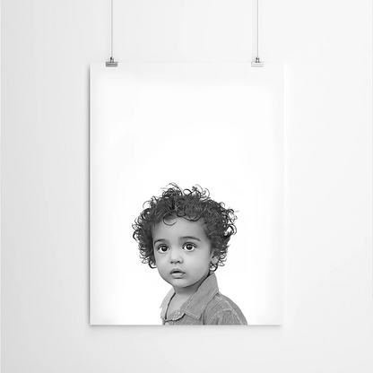 Custom Children Portrait from Photo | Personalized Child & Family Portrait