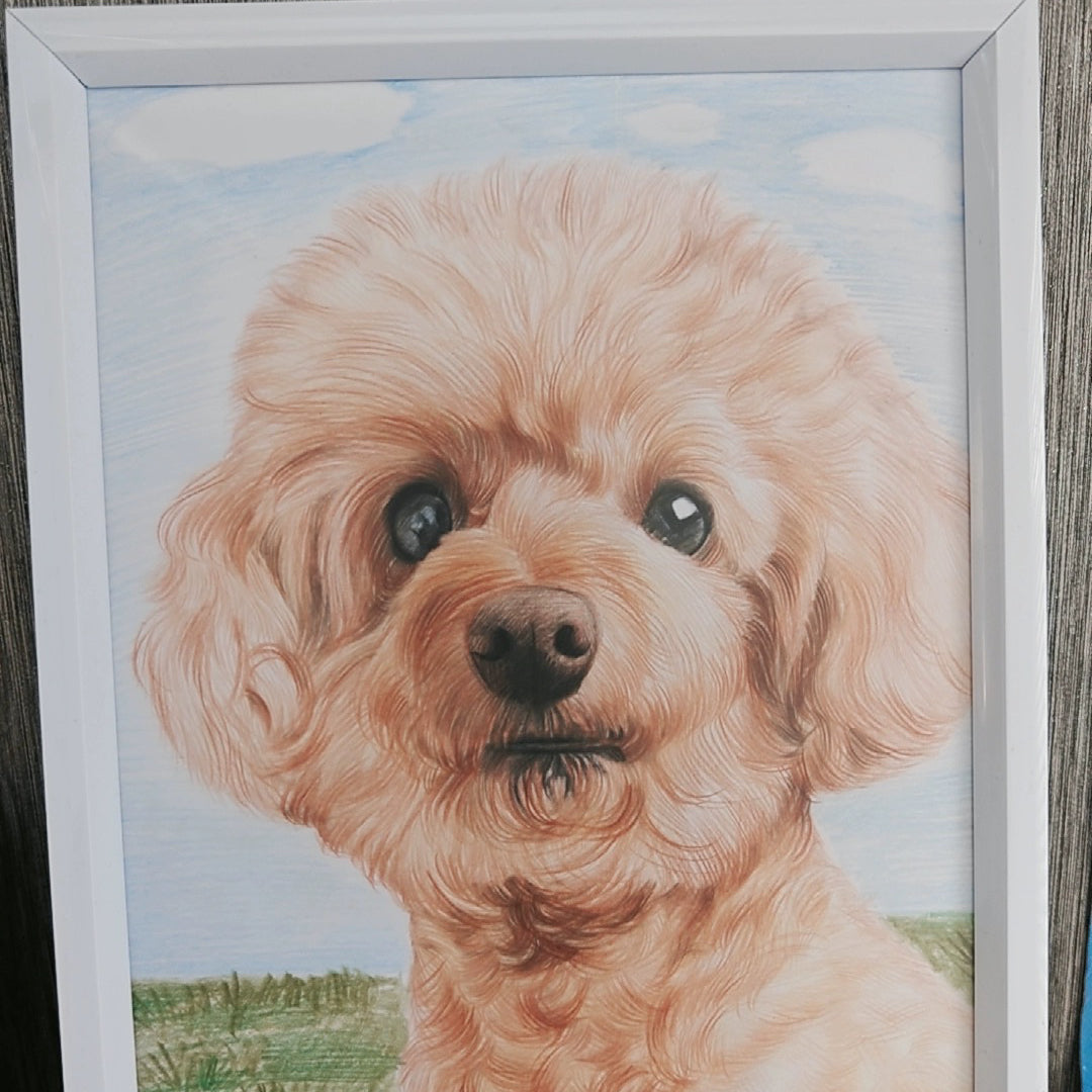 Custom Pet Portrait - Hand-Drawn Pencil Sketch of Your Beloved Dog Cat