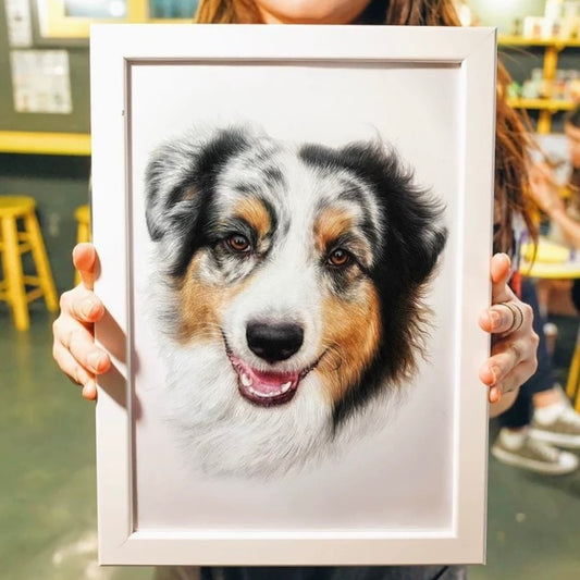 Custom Pet Portrait - Hand-Drawn Pencil Sketch of Your Beloved Dog Cat