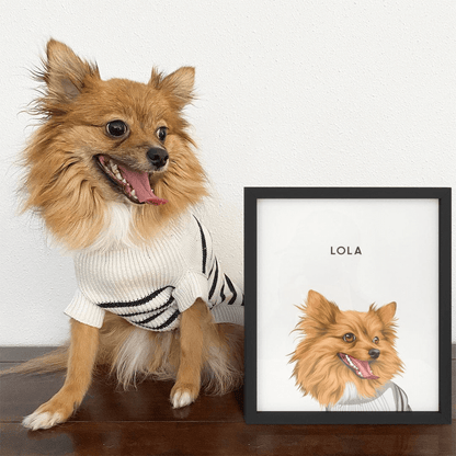 Custom One Pet Portrait | Modern Design Featuring Your Beloved Pet